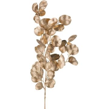 Kunstzweig Eukalyptus DRAVEL, gold, 75cm