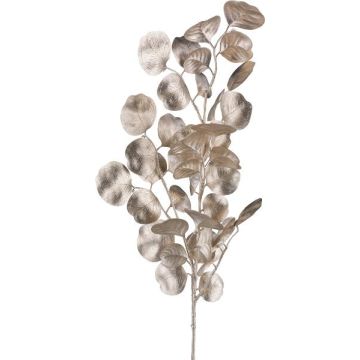 Kunstzweig Eukalyptus DRAVEL, champagner, 75cm