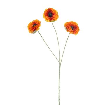 Künstlicher Zweig Mohnblume WHONRA, orange, 60cm