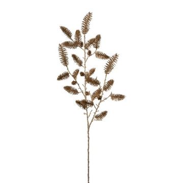 Dekozweig Edeltanne DRIVEL mit Zapfen, champagner, 95cm