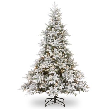 Kunst Weihnachtsbaum TORONTO SPEED, beschneit, LEDs, 210cm, Ø150cm
