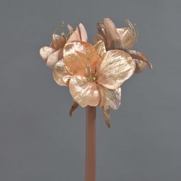 Samt Amaryllis Kunstblume KIRSTY, rosé, 70cm, Ø13-15cm
