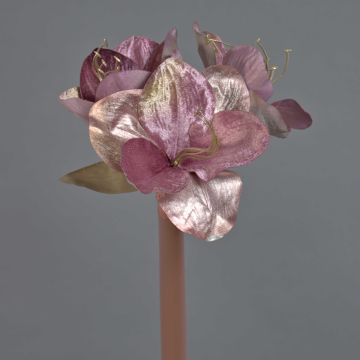 Samt Amaryllis Kunstblume KIRSTY, altlila, 70cm, Ø13-15cm