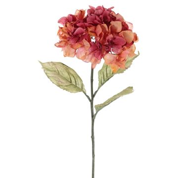 Kunstblume Hortensie URANIA, lachs-rosa, 75cm, Ø18cm