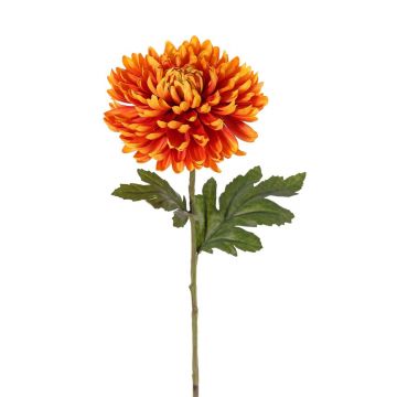Textilblume Chrysantheme DELPHINA, orange-gelb, 65cm, Ø14cm