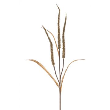 Künstlicher Federborstengras Zweig ANWEN mit Rispen, braun, 85cm