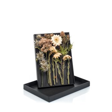 Kunstblumenstrauß zum Selbstbinden JADEA in Geschenkebox, beige-creme, 30cm, Ø18cm