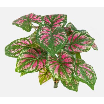 Kunstpflanze Caladium BECRUX auf Steckstab, grün-pink, 35cm