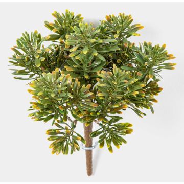 Kunstpflanze Crossostephium KARAHNI auf Steckstab, grün-orange, 20cm