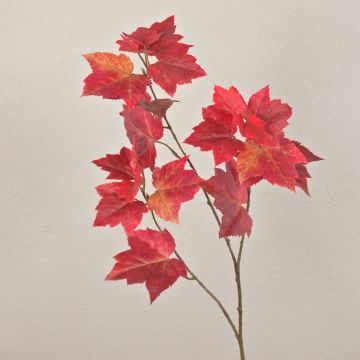 Kunst Ahornzweig PORTREE, rot, 90cm