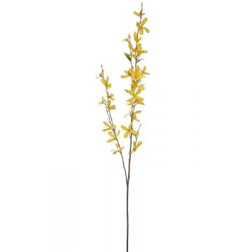Textil Forsythien Zweig SUKOTI mit Blüten, gelb, 75cm