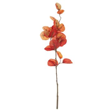 Künstlicher Eukalyptus Zweig SOPONG, rot-orange, 60cm