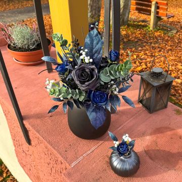 Midnight Bloom Brautstrauß & Anstecker – Kundenwunsch von Julie Fleur