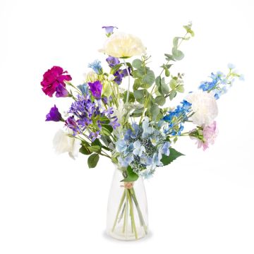 Künstlicher Blumenstrauß Frühling AVIL, lila-blau,weiß, 60cm, Ø45cm