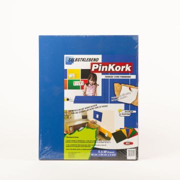Pinnwand aus Kork BASMA, selbstklebend, 2 Platten, blau, 50x40x0,4cm