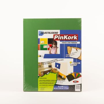 Pinnwand aus Kork BASMA, selbstklebend, 2 Platten, grün, 50x40x0,4cm