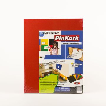 Pinnwand aus Kork BASMA, selbstklebend, 2 Platten, rot, 50x40x0,4cm