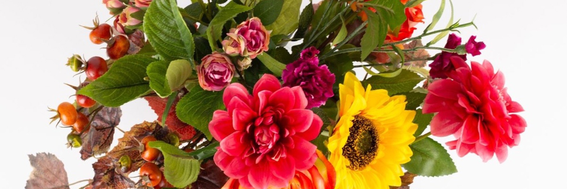 Künstliche Herbstblumen wie echt