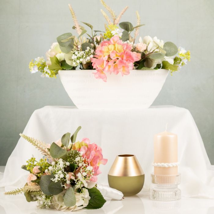 Bouquet et composition florale de mariage (pour croisiéristes)