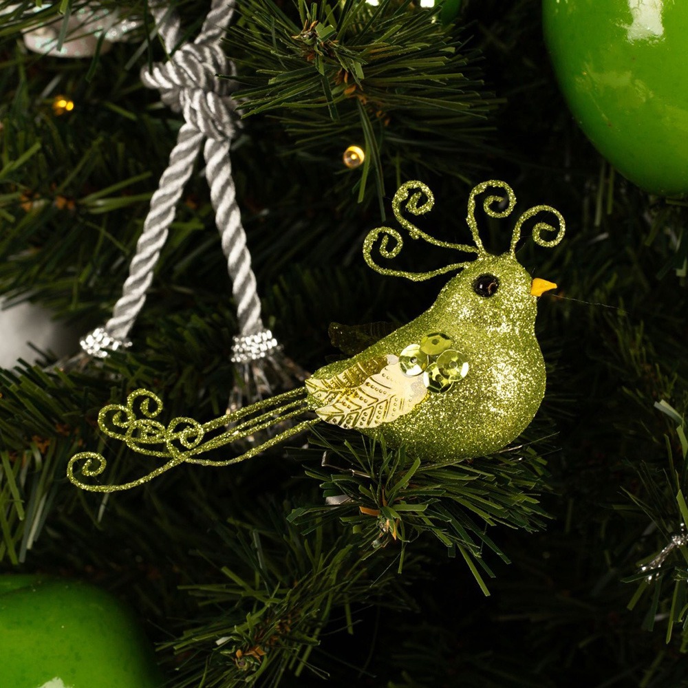 Baumschmuck mit Glitzer