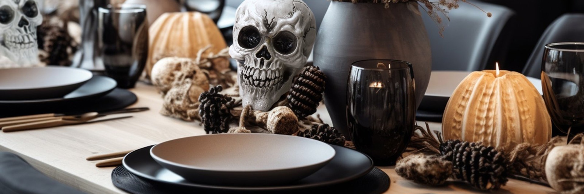Halloween-Deko für Tisch, Wand & Tür
