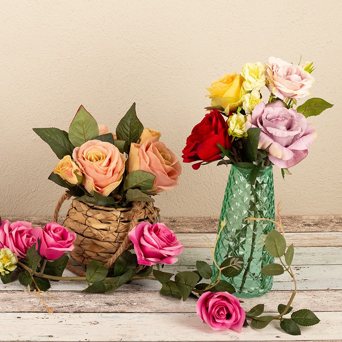 Tischdeko mit Rosen
