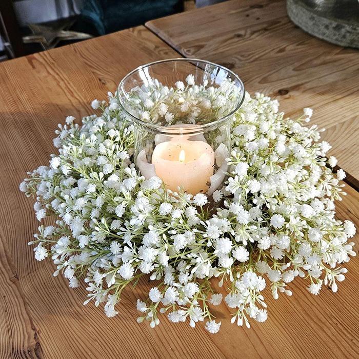 mit Blüten