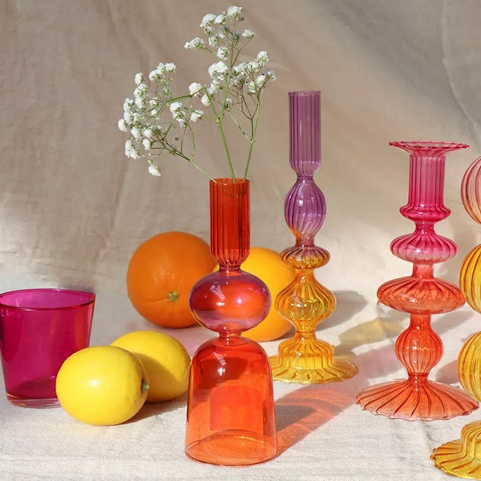 sommerliche Kerzenhalter